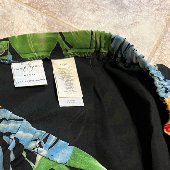 Emma James Floral Tropical A Line Vintage Maxi Skirt Plus Size 18 W Polyester - Picture 6 of 9